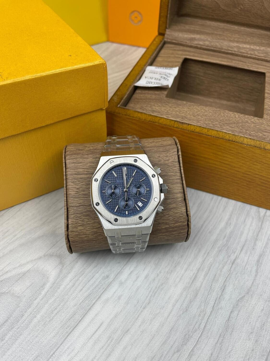 AP Royal Oak Silver Watch in Blue Dial