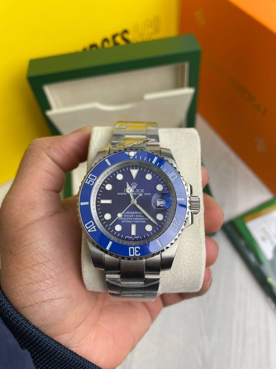 Submariner Royal Blue Dial Watch Men's