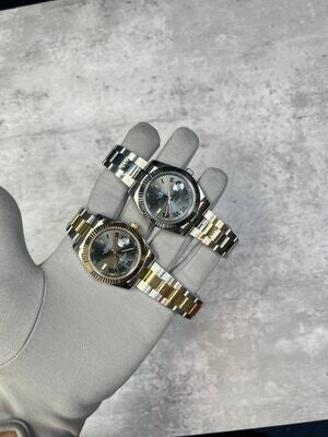 Datejust Wimbledon 41mm Two Tone Watch in Grey Dial