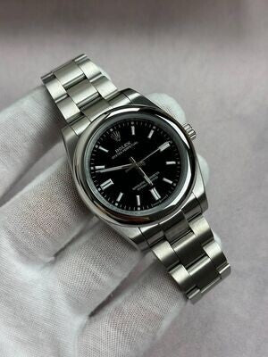 Oyster Perpetual With Silver Strap Watch in Different Colors Dial