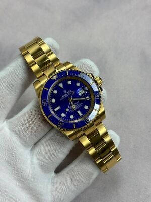 Submariner Date 116618LB With Golden Chain Strap Watch