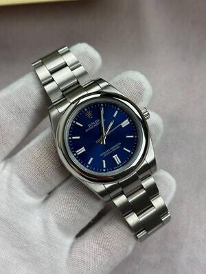 Oyster Perpetual With Silver Strap Watch in Different Colors Dial