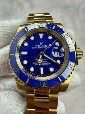 Submariner Date 116618LB With Golden Chain Strap Watch