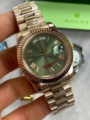 Day-Date with Golden Chain Strap Watch