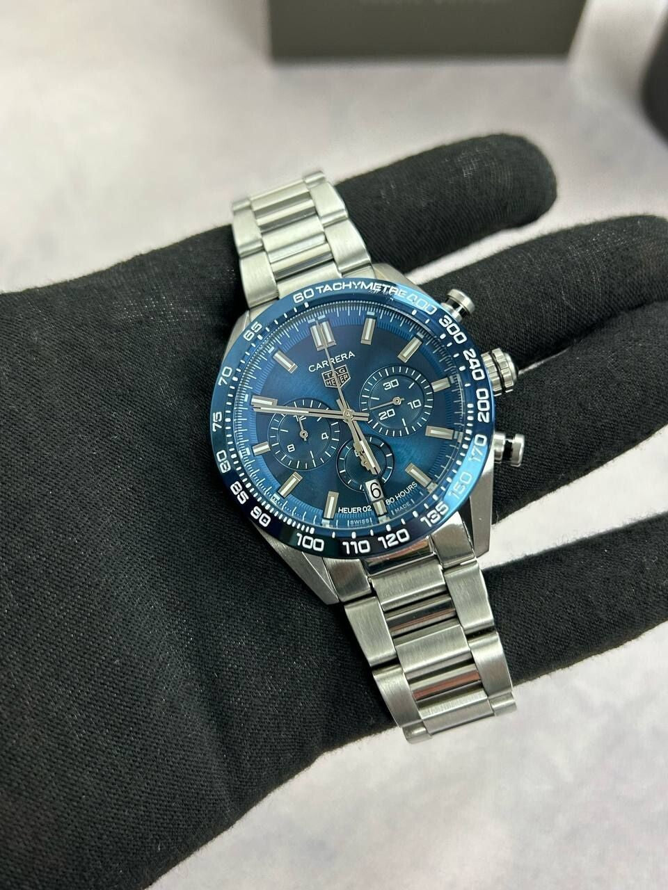 Carrera Heuer 02 Chronograph Blue Dial Men's Watch