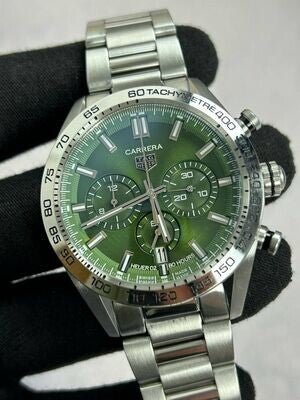 Carrera Heuer 02 Chronograph Green Dial Men's Watch