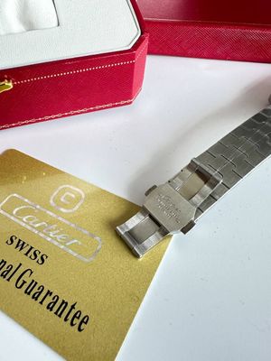 Santos De Large Men's Watch Grey Dial with Silver Chain Strap