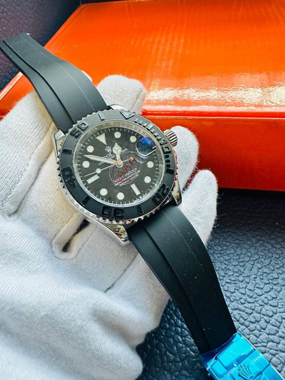 Yacht-Master Watch with Rubber Straps For Men's