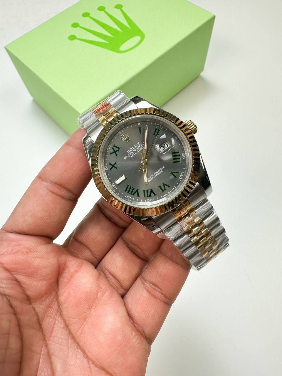 Datejust 41 Wimbledon Two Tone Yellow Gold Men's Watch