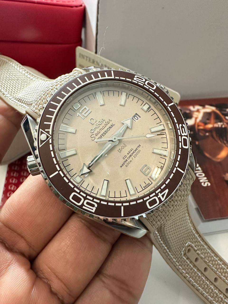 Seamaster Automatic Men's Watch Beige