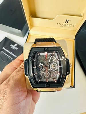 Spirit of Big Bang Skeleton Dial Rose Gold Men's Watch