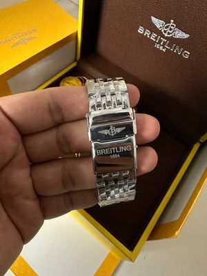 Navitimer B01 Chronograph Watch Men's in White and Blue Dial