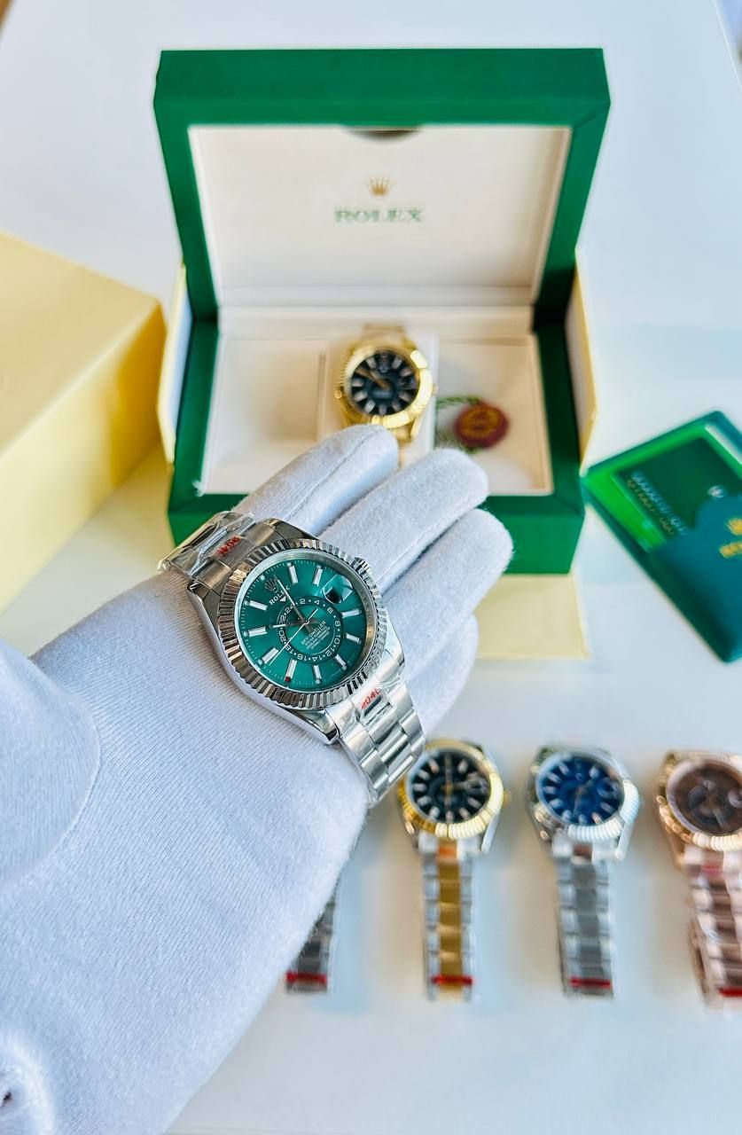 Sky-Dweller Green Dial Men's Watch