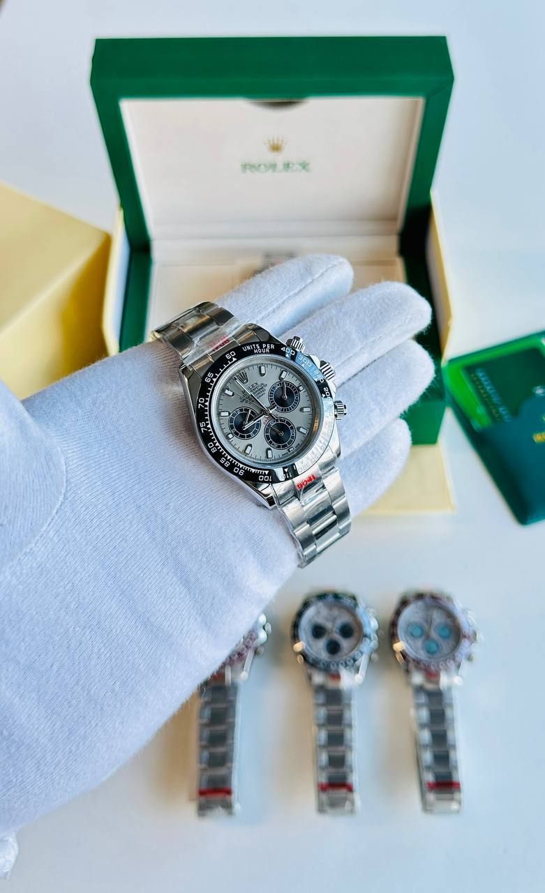 Cosmograph Daytona Stainless Steel Meteorite Grey Silver Dial Men's Watch